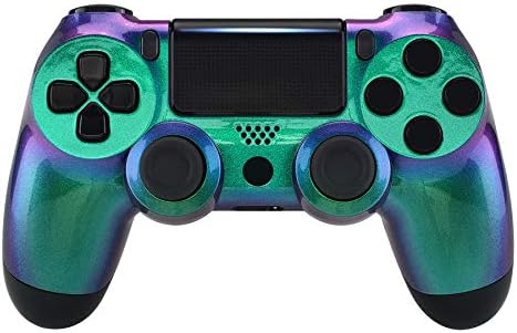 Extremerate Purple And Blue Bottom Shell Chameleon Back Housing Case Cover Jdm 050 And Jdm 055 Replacement Parts For Playstation 4 Ps4 Slim Pro Controller Jdm 040 Playstation 4 Accessories