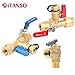 iTANSO 3/4-Inch IPS Isolator Tankless Water Heater Service Valve Kit with Clean Brass Construction
