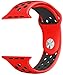 SELLERS360 Soft Durable Nike + Sport Replacement Wrist Strap for iWatch Series 1 Series 2 Apple watch band (Red/Black 42mm M/L)