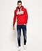 Superdry Mens Sweat Shirt Store Hoodie Drop Kick Red S