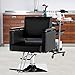 SUNCOO Barber Chair Hair Classic Style Salon Chair,360 Degree Hydraulic Rotatable Beauty SPA Tattoo Hair Stylist Barber Equipement with Wood Armrest,Pedal,Chrome Square Chassis, Adjustable Height