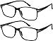 Success Eyewear Computer Glasses 2 Pairs Anti Glare Anti Reflection Classic Reading Glasses Quality Comfort Glasses for Men and Women Set of 2 Shiny Black 0