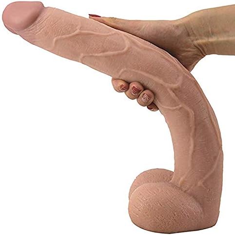 Yyss 16 inch Female Extra Huge Big Lifelike Personal Massage Wand Toys Body Massager with Large Balls and Head Black