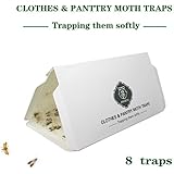 Pantry Moth &amp; Cloth Moth Traps Safe, Nontoxic &amp; Odor Free, Hybrid Pheromone Attractant Traps for Common kitchen moth, pantry moth, grain moth, cloth moth - 4 Pack of 8 Traps