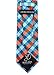 Scott Allan Turquoise and Orange Mens Tie | Gingham Plaid Ties for Men | | Turquoise Necktie's Men's | corbatas para hombre elegantes