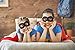 AIMIKE Superhero Masks, Kids Party Dress Up Masks, 12Pcs Black with 100 Superhero Stickers