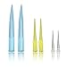 TOVOT 1500PCS Laboratory Universal Pipette Tips 3-Size Plastic Liquid Pipette Tips 10ul 200ul 1000ul (Yellow Blue Clear)