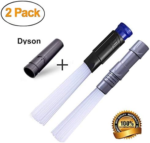 (2packs) Dust Cleaner Tube Brushes Cleaning Dust Daddy, Cleaner Pro Tiny Tube,Small Suction Brush Tubes and Adapter - On TV Dirt Remover Cleaning Accessories, Strong Suction for Corners, Pets, Drawers, Baby roo, Cars