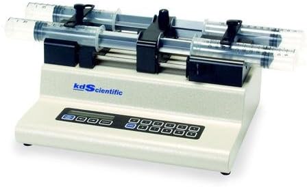 KD Scientific 789262 Model KDS 260P Legacy Dual Syringe Programmable Single Cycle Push-Pull Pump, 220 VAC, 23 cm Length, 14 cm Height, 28 cm Wide