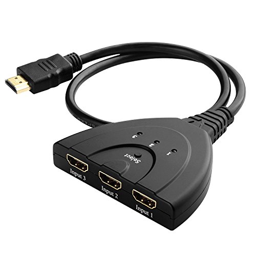 MECO 3 Port 1080P HDMI AUTO Switch Splitter Switcher HUB Box Cable for DVD PS3 HD TV Video Switcher