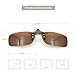 Besgoods Polarized Clip-on Flip up Sunglasses Metal Clip Lenses Glasses for Driving Fishing Cycling Outdoor Sport