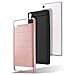 Circlemalls 2 Pieces Slim Hybrid Shockproof Protective Phone Case Cover And Stylus Pen Compatible For [Sony Xperia XA Ultra], With [Premium Screen Protector]-Rose Gold