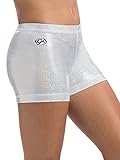 GK White Sparkle Cheer Shorts