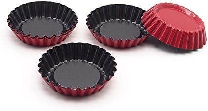YingYing Molds 8-Piece Non-Stick Carbon Steel Mini Tart Pans, 3-Inch Diameter, Cake Mold