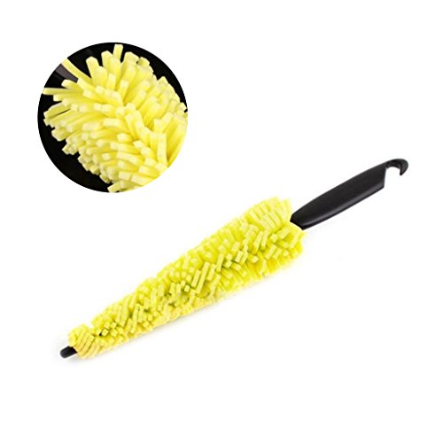 FOLCONROAD Vehicle Car Motorcycle Wheel Tire Cleaning Brush Washing Rim Scrub Brush Tool - Thumbnail 4