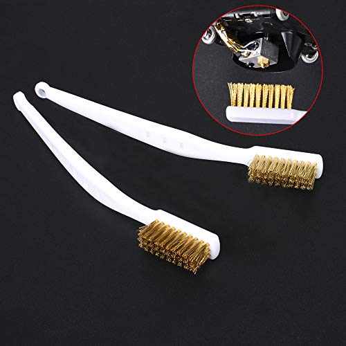 Messingbürste Stahlbürste Drahtbürste 3D Drucker Reinigung Set Kleine Drahtbürste Nylon Messing Edelstahl Drahtbürste Verwendet für Reiniger Schmutz SchweiÃen Schlacken Rost (2 Stück,weiÃ) – Bild 5