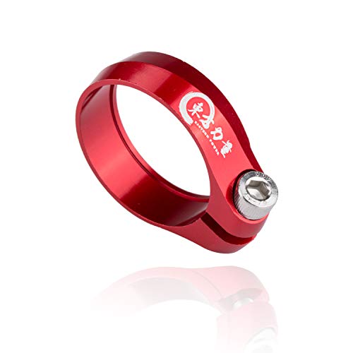 EASTERN POWER Seatpost Clamp, Bicycle 31.8mm Ultra-Light Seat Clamp, Anodized CNC Red Seat Post Clamp, Aluminum Alloy Seat Tube Lock Collar