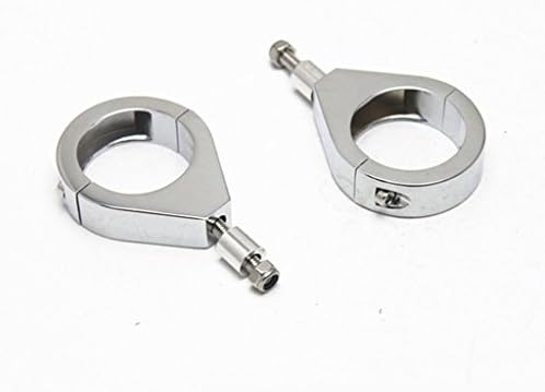 Wanheyao Chrome Turn Signal Clamps Alunimum for Harley Softail Relocation Mount Bracket 41mm Fork Tubes