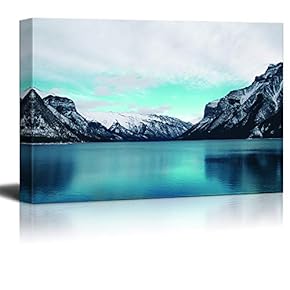 Canvas Wall Art for Living Room,Bedroom Home Artwork Paintings Great Scenery of Lake Ready to Hang - 12x18 inches