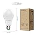 Dusk to Dawn Light Bulbs,AMORNO 7W E26/E27 Smart Sensor Light Bulb with Auto on/Off, Indoor/Outdoor LED Lighting Lamp for Porch, Hallway, Patio, Garage,Hallway(Warm White)