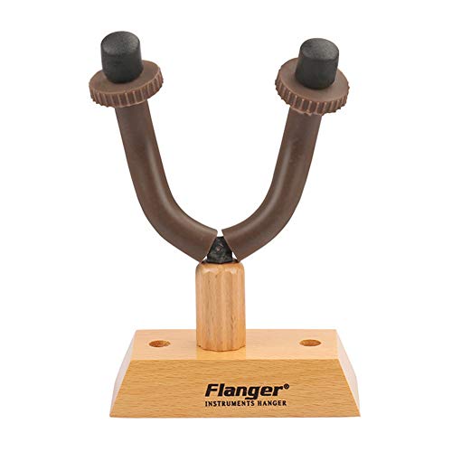 Leoie Flanger Wooden Base Guitar Hanger Wall Mount Hooks Stand Holder Musical Instrument Accessory