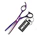 5.5 Inches Hair Scissors with Thinning Comb Hair Cutting Shears Thinning Shears Set for Professional and Personal (Violet)
