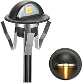 FVTLED Pack of 30 Warm White Low Voltage LED Deck Lights kit &Phi;1.38 Outdoor Garden Yard Decoration Lamp Recessed Landscape Pathway Step Stair Warm White LED Lighting, Black