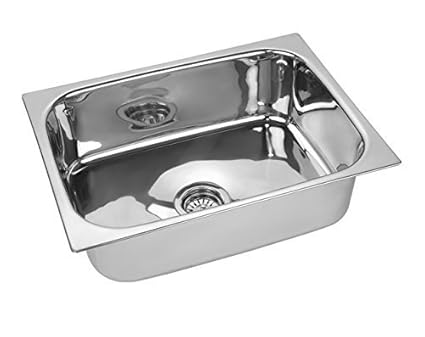 Kitchen Sink Stainless Steel Sink S S Sink, 18x16x8 Inches, 1mm Thickness 304 Grade