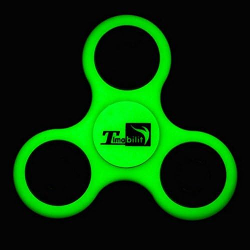 Spinner Fidget Toy Stress Reducer, Timability Hand Spinner with Premium Ceramic Bearing - Spins for up to 2 - 5 Minutes - EDC Focus Toy Perfect for Adult &amp; Kids - Non-3D Printed (Fluorescence Green)