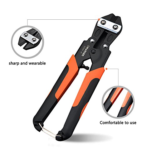 Lightdot Hardware 8-Inch Vanadium Mini Bolt Cutter (Attached With A Pair Of Gloves)