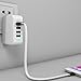 Vomercy VC-67 4-Port High Speed USB Wall Charger With Folding Plug, White