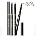 Bodermincer 3 Colors to Choose Automatic Waterproof Eyebrow Pencil (B013-Dark Brown)