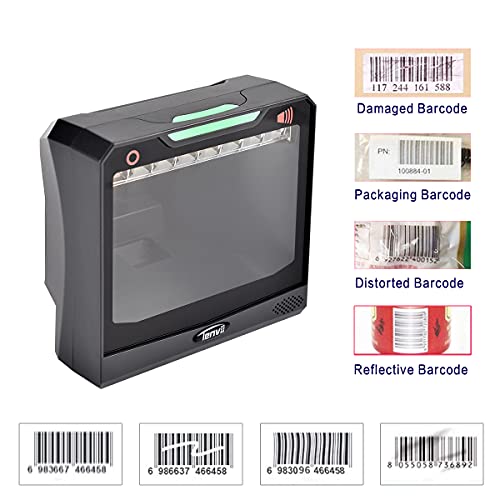 LENVII Hands-Free Barcode Scanner,Omnidirectional Auto 1D/2D USB Barcode Reader/QR Barcode Scanner,Barcode Scanner Supports Barcode Scanning from Screen