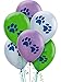 6 count Puppy Dog Paw Print Party Balloons