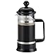 BonJour 3-Cup/12.7-Oz. La Petite Frother Set Borosilicate Glass French Press, 12.7 oz, Black