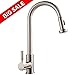 VCCUCINE Commercial High Arc Stainless Steel Single Handle Pull Down Sprayer Brushed Nickel Kitchen Sink Faucet, Pull Out Kitchen Faucet
