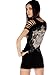 Folter Womens Gothic Ripped Cross Tee (Black, S)