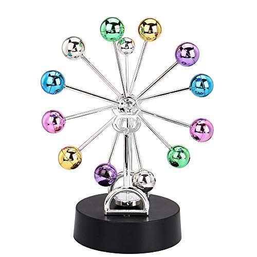 Perpetual Motion Desk Sculpture Toy,Electronic Desk Toy for Home Decoration,Magnetic Executive Office Home Décor Tabletop Toy (11x22cm)