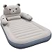 WeTong Twin Size Air Mattress, Inflatable Toddler Travel Bed Firm Airbed Portable Blow Up Matress for Kids with Detachable Backrest Electric Pump for Home Travel Camping Hiking Backpacking 79x47x8in