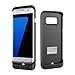 Galaxy S7 Edge Battery Case 5000mAh ,HETP Portable Charging Case for Samsung Galaxy S7 Edge Rechargeable Extended Battery Pack for S7 Edge Protective Backup Power Bank - Black