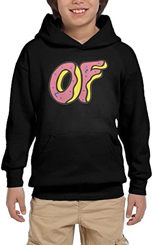 KIMOJI The Letter Shape Donut Youth Classic Hooded Hoodie With Pocket Sweatshirt