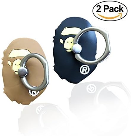Finger Ring Stand, [2 PACK] Urban Streetwear Latest Fashion, 360 Degree Rotating Smartphone Ring Holder Grip kickstand, Universal Cell Phone Ring For iPhone Galaxy iPad Tablets Sup 2018 (BAPE)