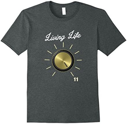 Mens Life on 11 These Go To Eleven - Volume Knob - Guitar TShirt 2XL Dark Heather