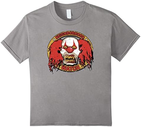 Kids Kryptic Society: Vintage Neighborhood Watch Clown T-Shirt 4 Slate