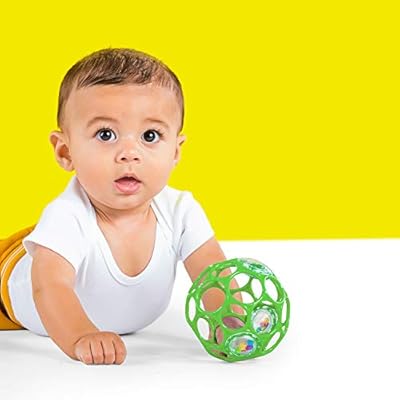 Ages Newborn Bright Starts Oball Rattle Easy Grasp Toy Green Baby Toddler Toys Toys Games