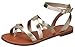 Breckelles Women's Strappy Gladiator Ankle Wrap Flat Sandal (5.5 B(M) US, Champagne)