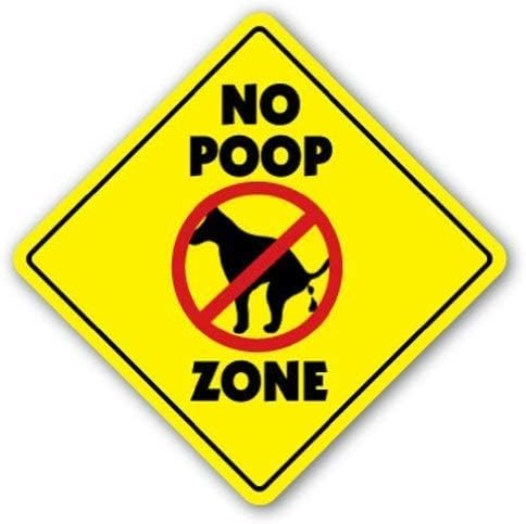 HSSS No Poop Zone Sign Dog Crap Clean Up Pick Pet Sign Walk Walker Lawn Gra Scoop