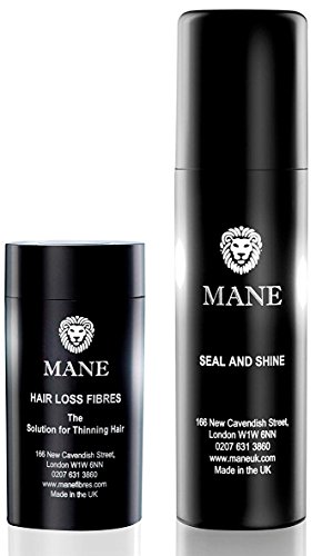 Mane America Hair Loss Fibres + Seal And Shine (Salt & Pepper)