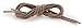 OrthoStep Waxed Very Thin Dress Round Tan 27 inch Shoelaces 2 Pair Pack