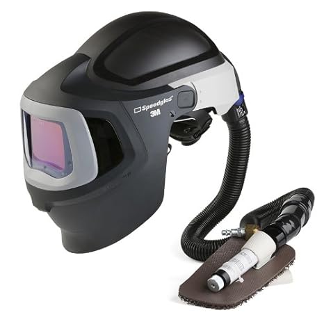 3m Speedglas Fresh Air Iii Supplied Air System With V 100 Vortex Air Cooling Valve And Speedglas Welding Helmet 9100 Mp With Hard Hat Side Windows And Extra Large Size Auto Darkening Filter 9100xx Shades 5 8 13